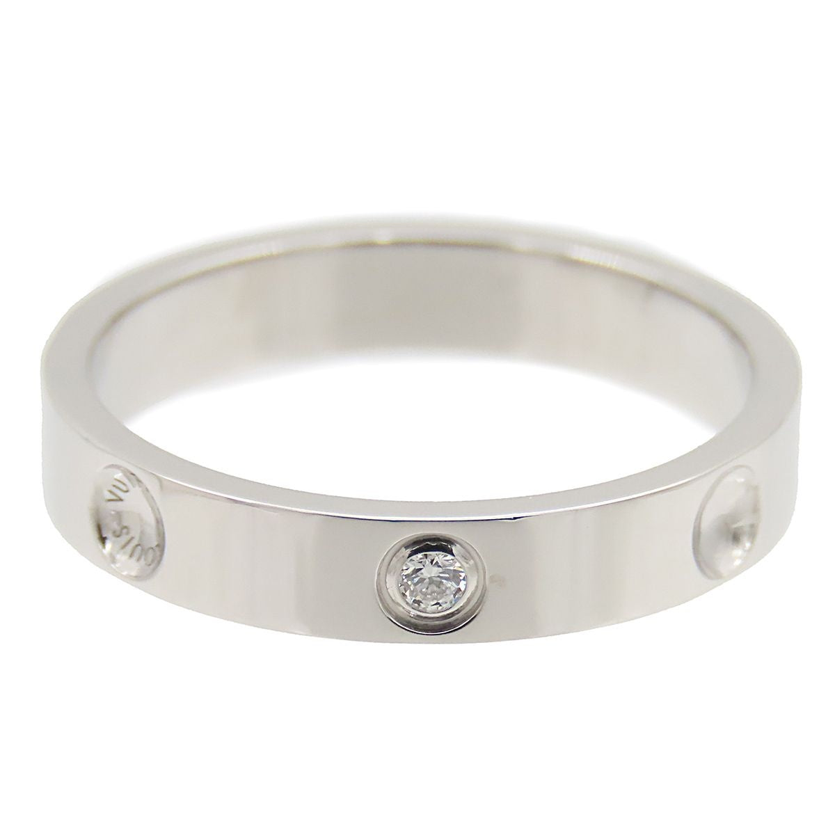 Louis Vuitton Alliance Empreinte Ring Platinum Diamond — view 2