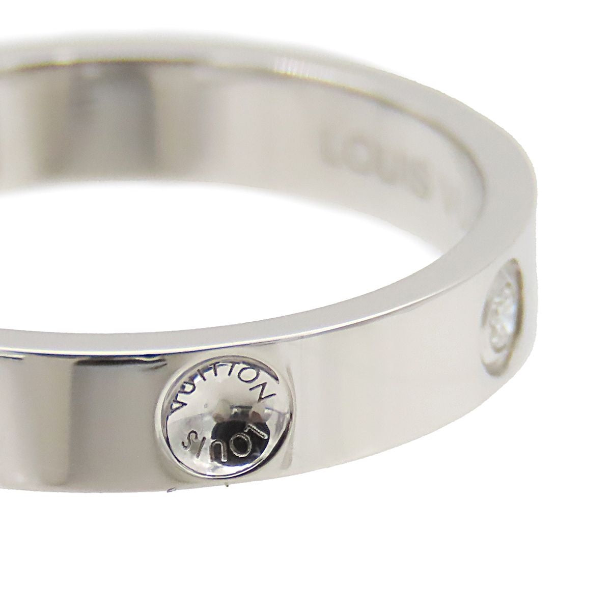 Louis Vuitton Alliance Empreinte Ring Platinum Diamond — view 4