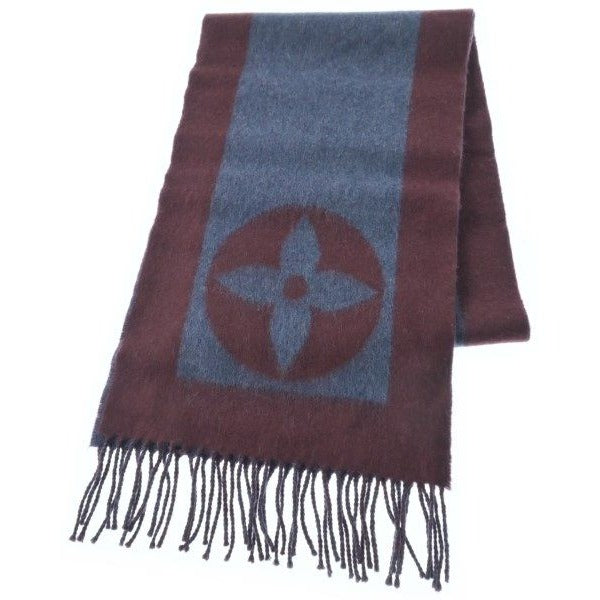 Louis Vuitton Scarf Wool Cashmere Navy Orange — view 2