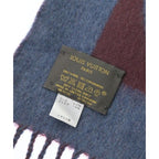 Louis Vuitton Scarf Wool Cashmere Navy Orange — view 4