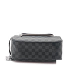 Louis Vuitton Toilet Pouch Travel Wide Tube Black Gray — view 6
