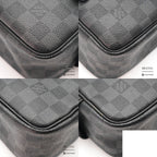 Louis Vuitton Toilet Pouch Travel Wide Tube Black Gray — view 7