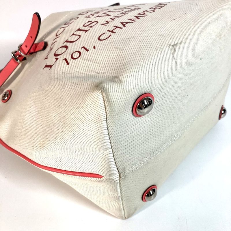 Louis Vuitton Shoulder Bag Cabas PM Leather Canvas Pink — view 5