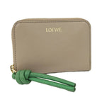 Loewe Zip Coin Bath Leather Beige Wallet