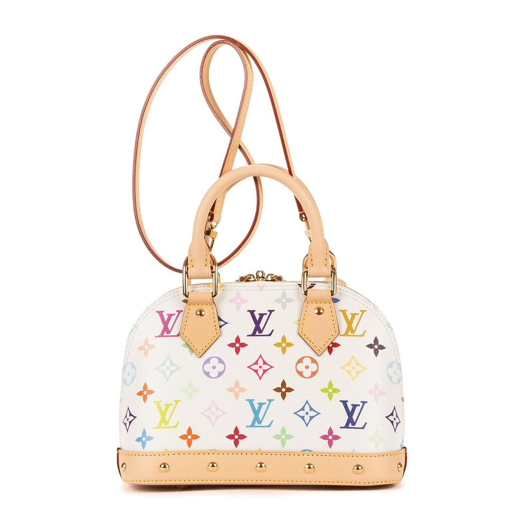 Louis Vuitton Limited Edition LV Takashi Murakami Alma Bbwhite Handbag White Multicolor — view 4