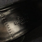 Hermes Volver Boots Short Shoes Knit Leather Blue Black Exlibris Sock — view 8