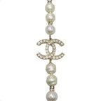 Chanel Long Necklace Coco Mark Pearl Rhinestone — view 4