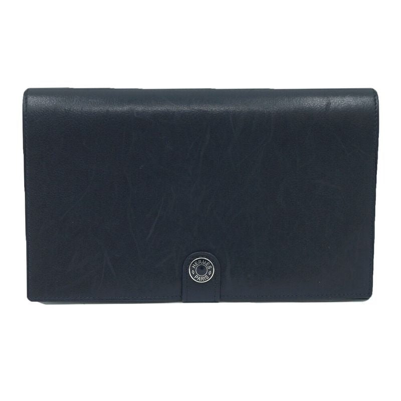 Hermes Ck89 Toutenmain Wallet Black Silver Hardware