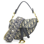 Dior Saddle Bag Leather Canvas
