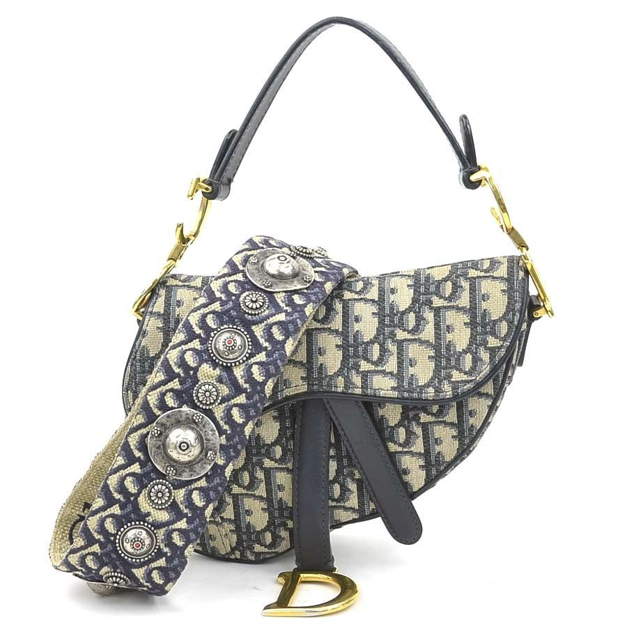 Dior Saddle Bag Leather Canvas