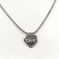 Dior Necklace Heart Silver Color Plated