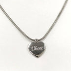 Dior Necklace Heart Silver Color Plated