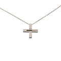 Gucci Cutout Cross Pendant Necklace Silver