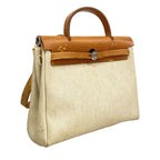 Hermes Handbag Herbag PM Toile Ash Natural Silver 2-Way — view 2
