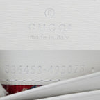 Gucci Sherry Line GG Quilted Compact Wallet White Leather Bifold — view 9
