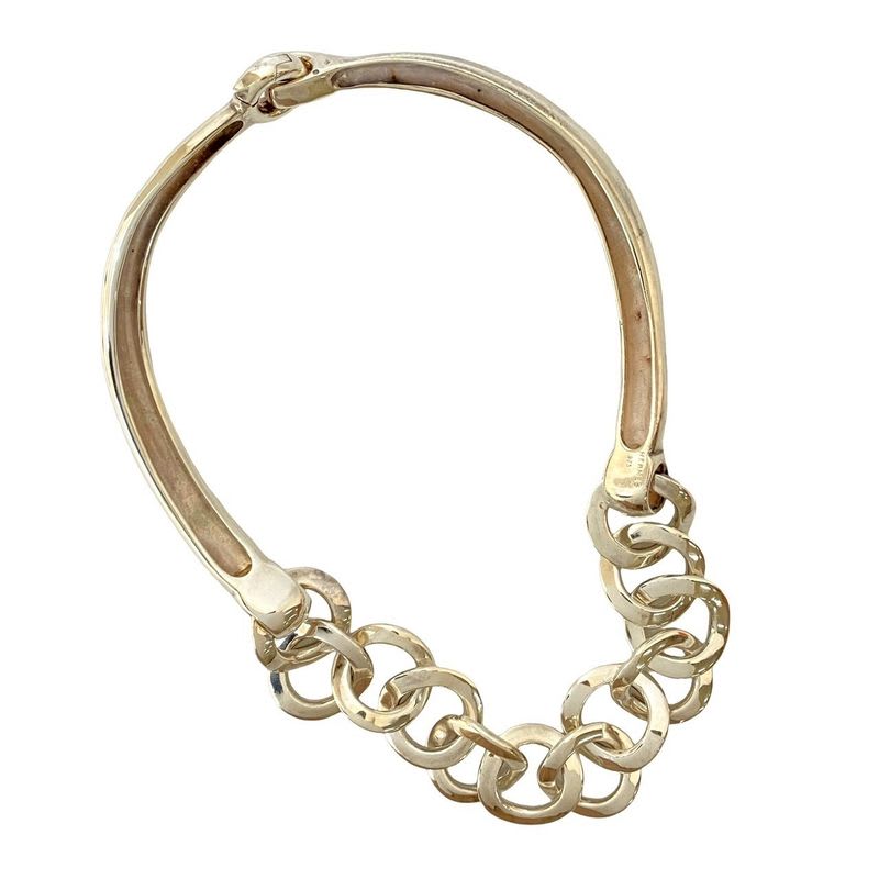 Hermes Vintage Silver 925 Necklace Choker Pendant Accessory 29350 — view 5