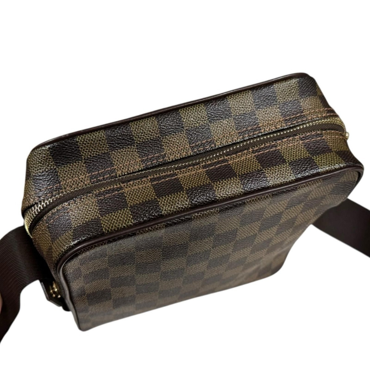 Louis Vuitton Olaf PM Damier Shoulder Bag Canvas Brown — view 8
