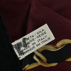Chanel Scarf Silk Quilted Pattern CC Logo Red Black — view 7