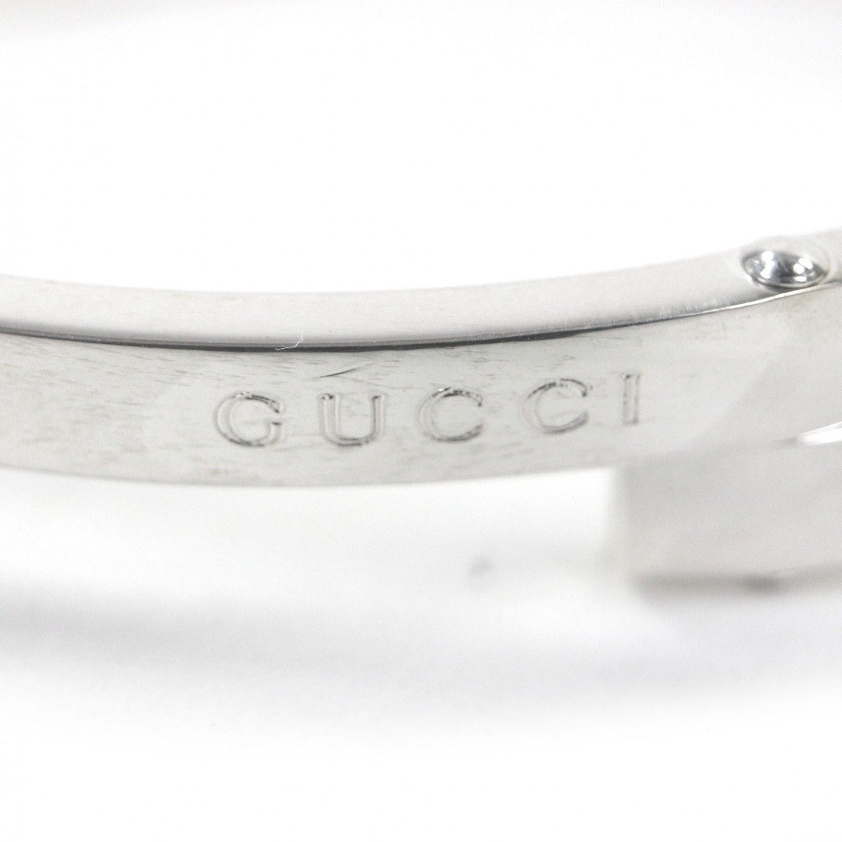 Gucci Vintage Bar Link Bangle Bracelet Silver Weight — view 4