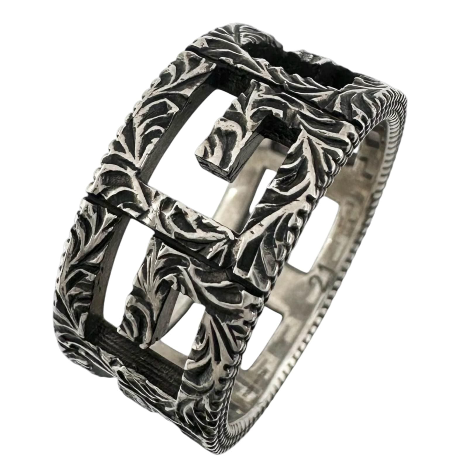 Gucci Square Silver Ring