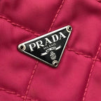 Prada Nylon Tessuto Quilted Pouch Case Pink — view 8