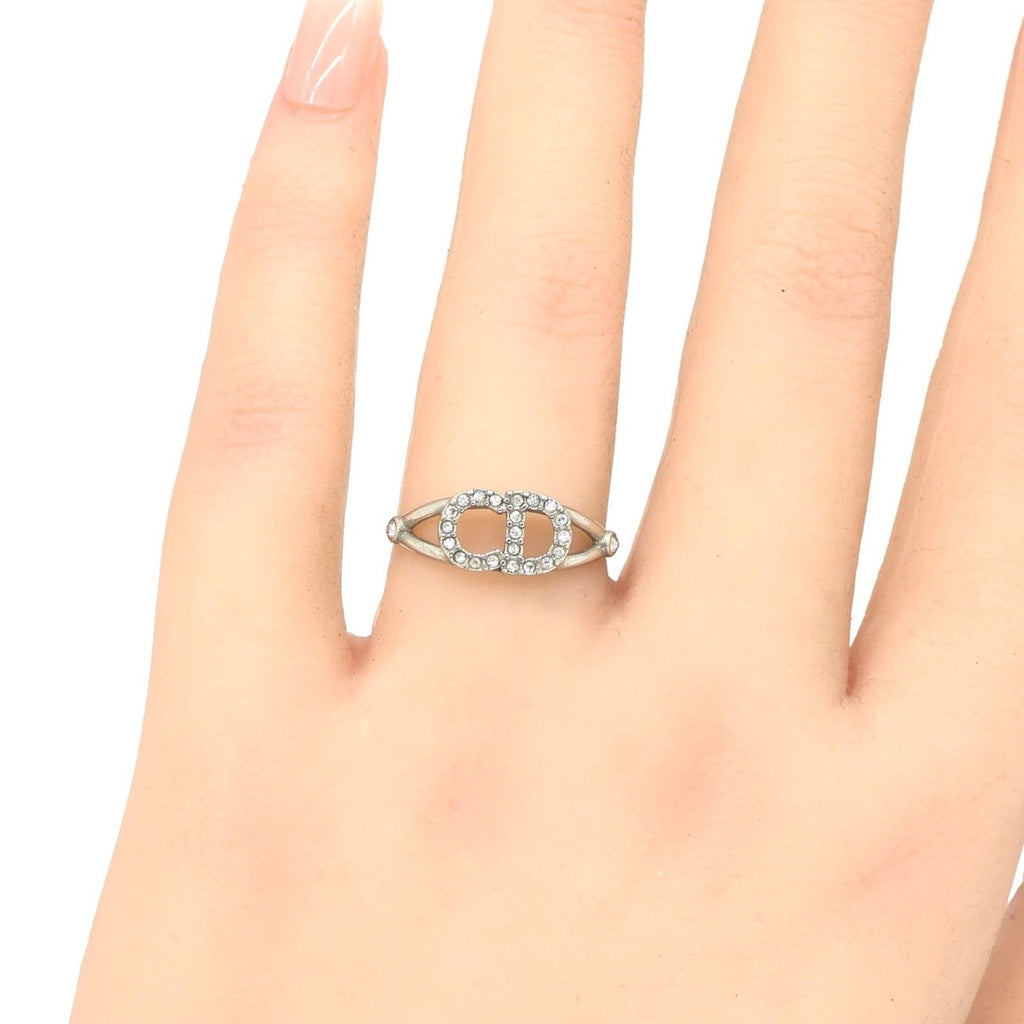 Dior Clair D Lune de Ring L White Crystal CD Signature — view 2
