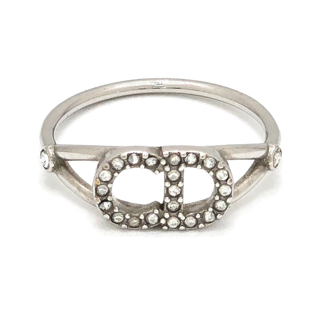 Dior Clair D Lune de Ring L White Crystal CD Signature — view 4