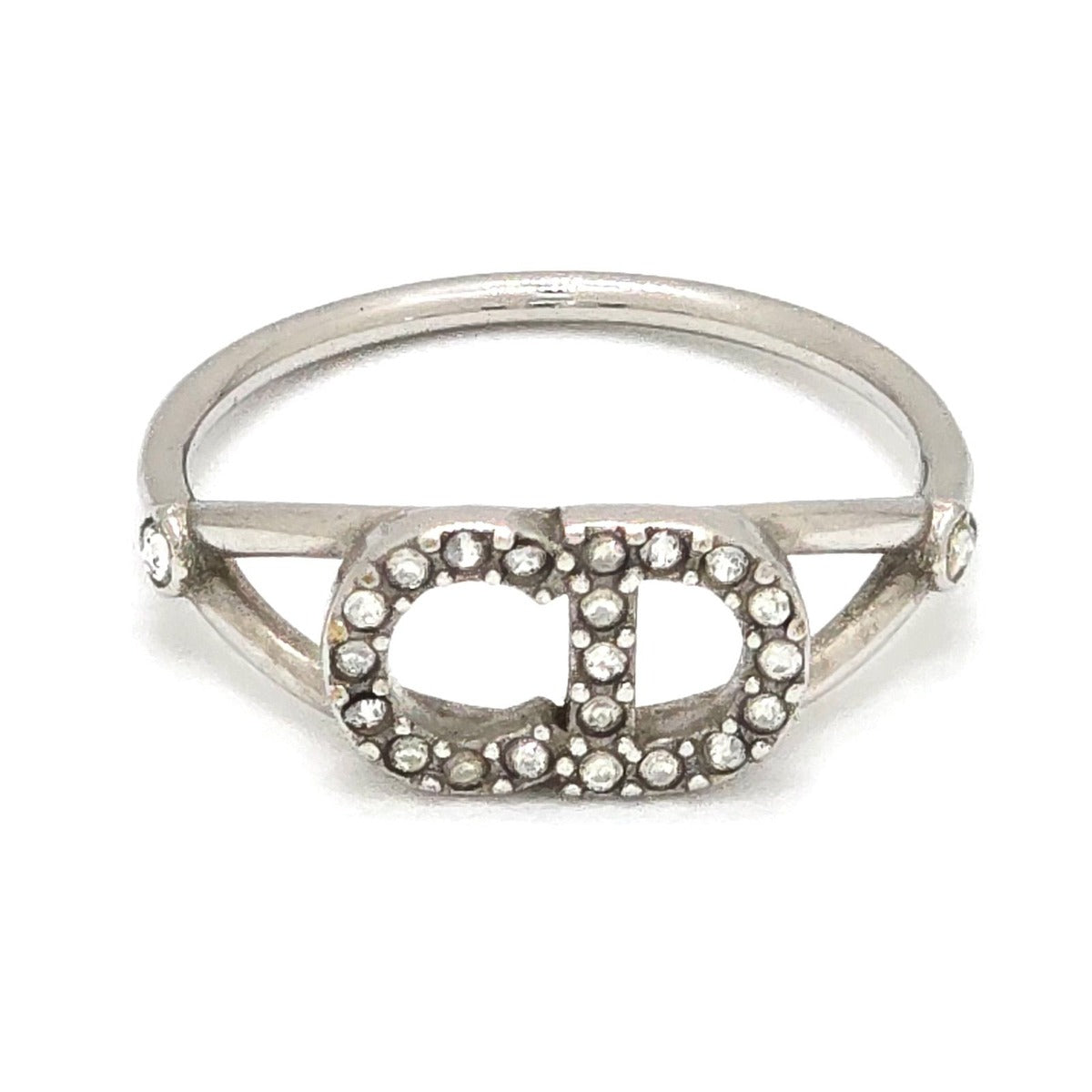Dior Clair D Lune de Ring L White Crystal CD Signature — view 4