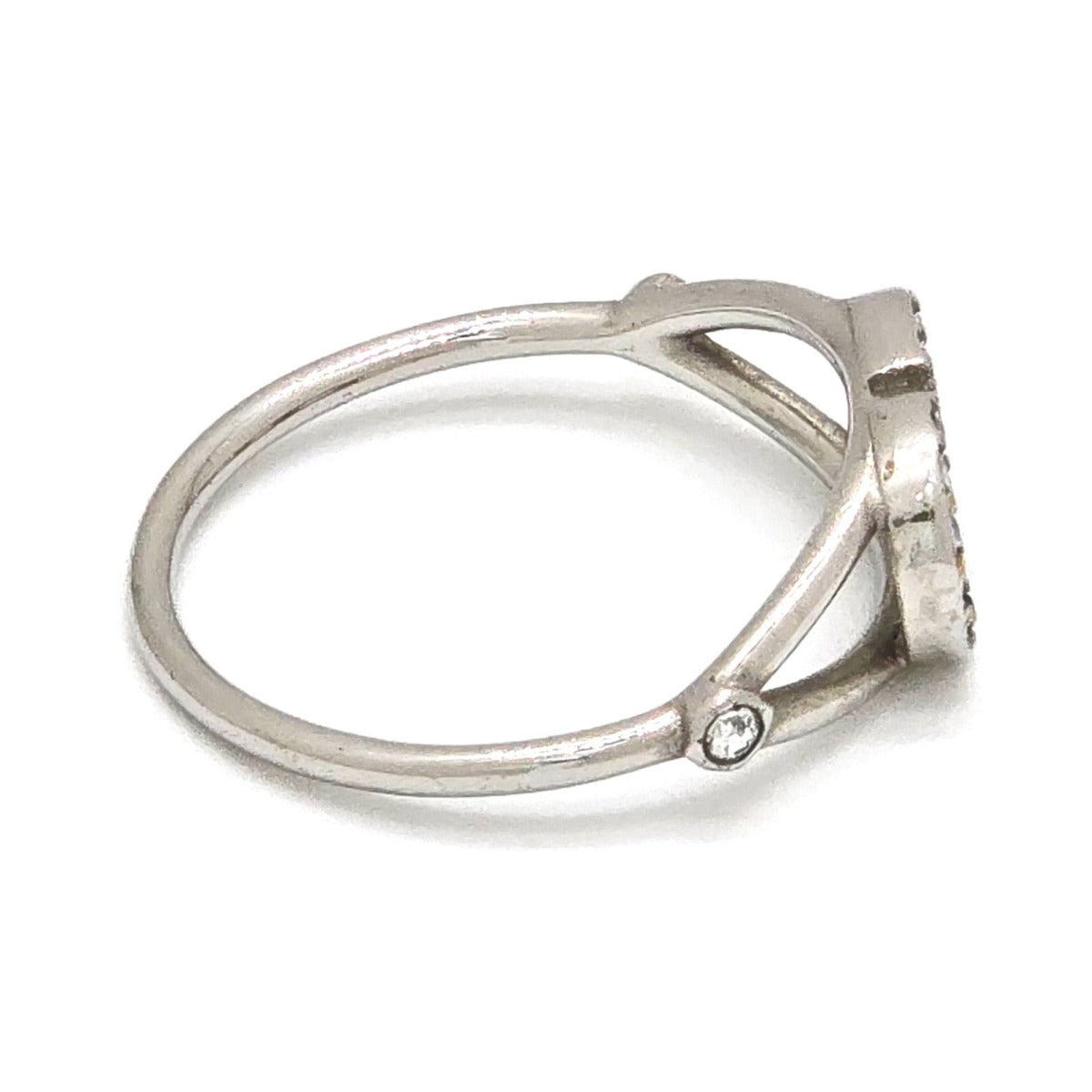 Dior Clair D Lune de Ring L White Crystal CD Signature — view 7