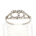 Dior Clair D Lune de Ring L White Crystal CD Signature