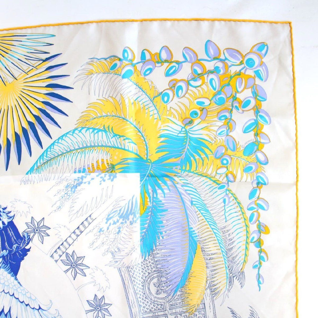 Hermes Carre 90 Scarf the Myth of Phoenix Silk Beige — view 3