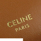Celine Fragment Case Brown Leather Triomphe Card Case Coin Purse — view 5