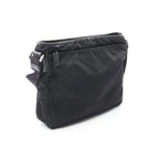 Prada Shoulder Bag Black Nylon Saffiano Leather — view 2