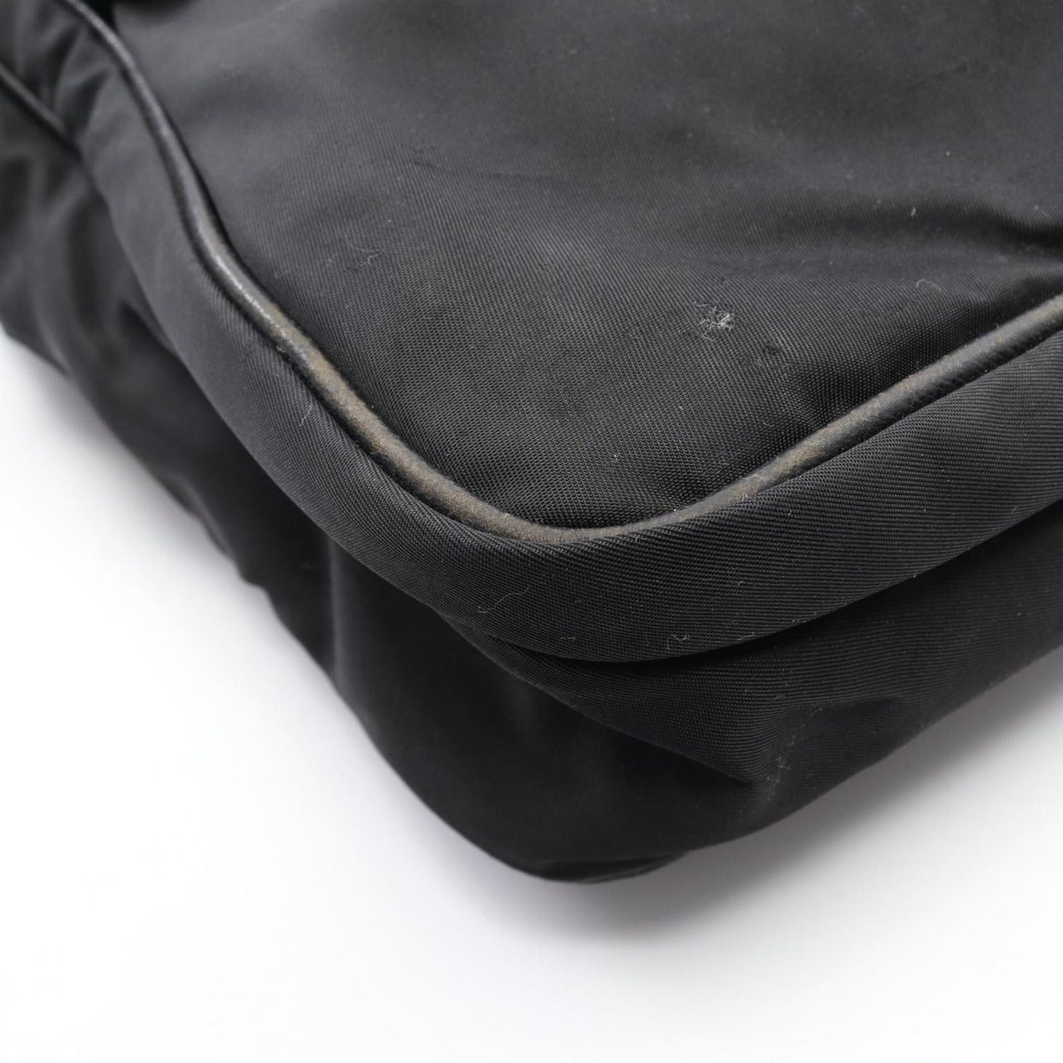 Prada Shoulder Bag Black Nylon Saffiano Leather — view 5