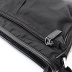 Prada Shoulder Bag Black Nylon Saffiano Leather — view 9