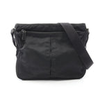 Prada Shoulder Bag Black Nylon Saffiano Leather