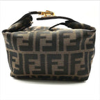 Fendi Zucca All Over Pattern Pouch Vanity Hand Purse