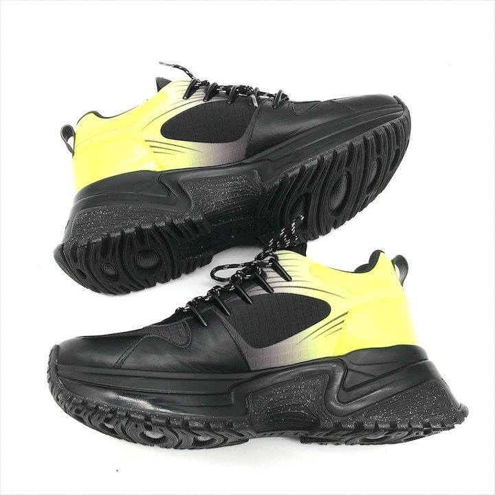 Louis Vuitton Run Away Pulse Line Sneakers Shoes Black Yellow — view 7