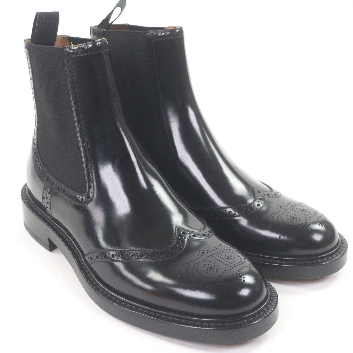 Dior Homme Evidence Leather CD Logo Medallion Wingtip Oak Side Gore — view 2