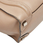 Celine Luggage Micro Shopper Beige Leather — view 7