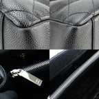 Chanel Tote Bag Grand Shopping GST Quilted Caviar Leather Black Silver Hardware Chain 14 Coco — view 5