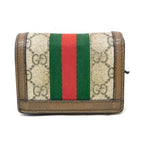 Gucci Ophidia GG Mini Wallet Beige Brown Supreme Canvas Leather — view 2
