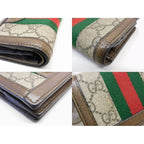 Gucci Ophidia GG Mini Wallet Beige Brown Supreme Canvas Leather — view 5