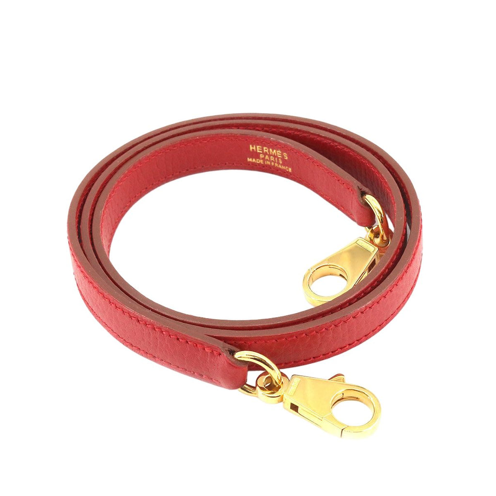 Hermes Kelly Bolide Shoulder Strap Ardennes Red Gold