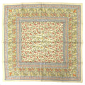 Hermes Carre 90 Indian Hunting Chasse en Inde Scarf Silk Ivory Yellow Light Blue
