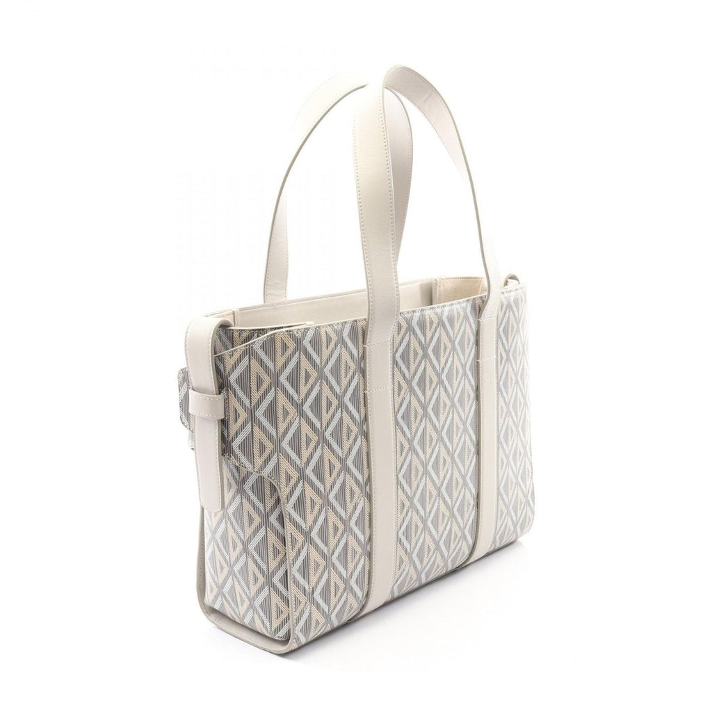 Dior Tote CD Diamond Color Gray Canvas Leather — view 2
