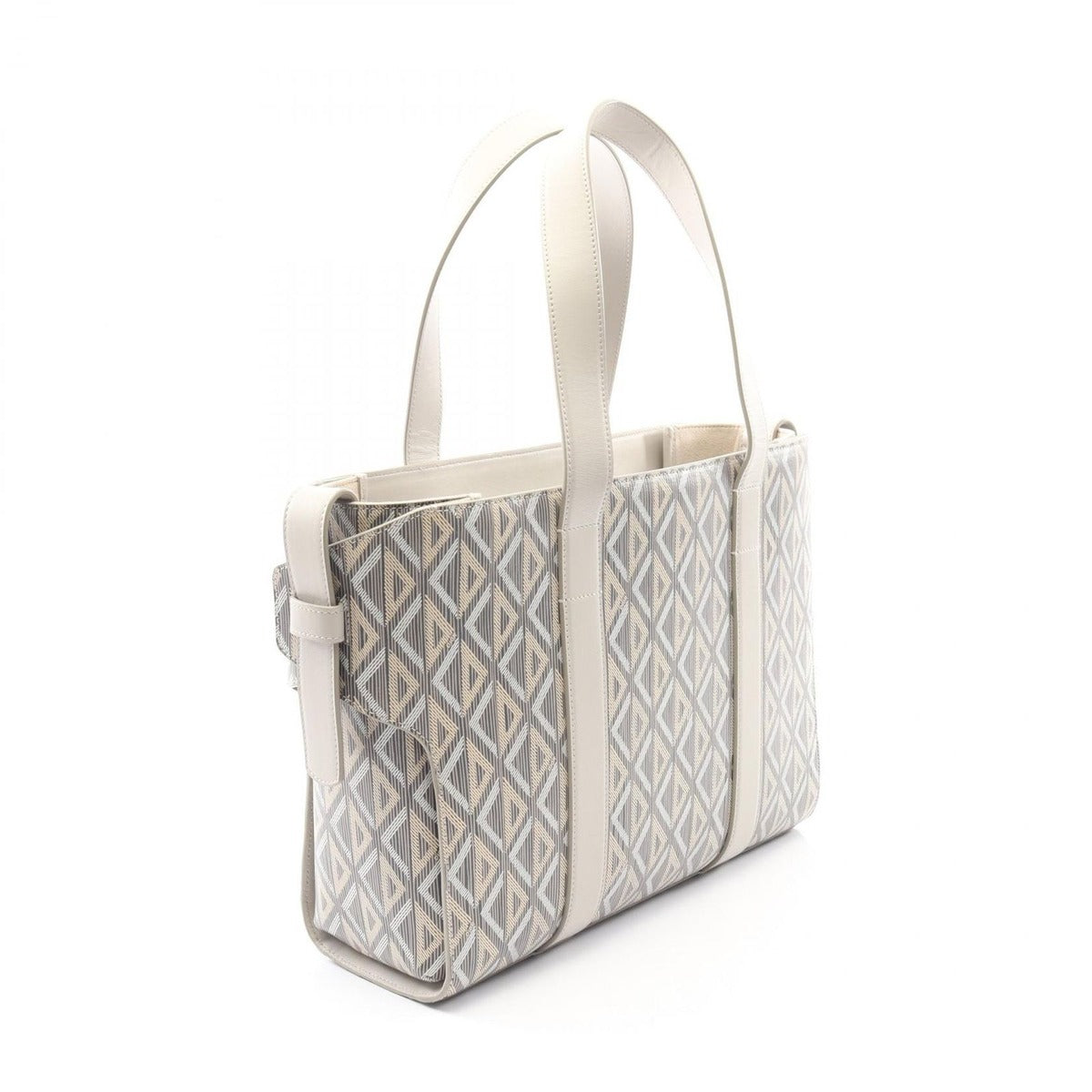 Dior Tote CD Diamond Color Gray Canvas Leather — view 2