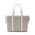 Dior Tote CD Diamond Color Gray Canvas Leather