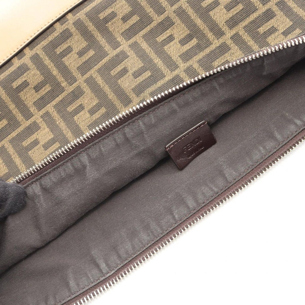 Fendi Shoulder Bag Zucca Brown Canvas Leather — view 5