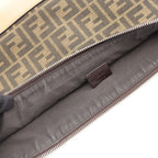 Fendi Shoulder Bag Zucca Brown Canvas Leather — view 5